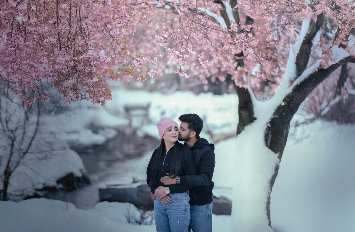 Cherry blossom road pre-wedding